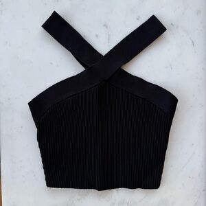 Wilfred Sculpted Knit Criss Cross Top